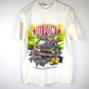 DuPont Jeff Gordon 24 NASCAR Graphic T Shirt Mens Medium Racing Tee